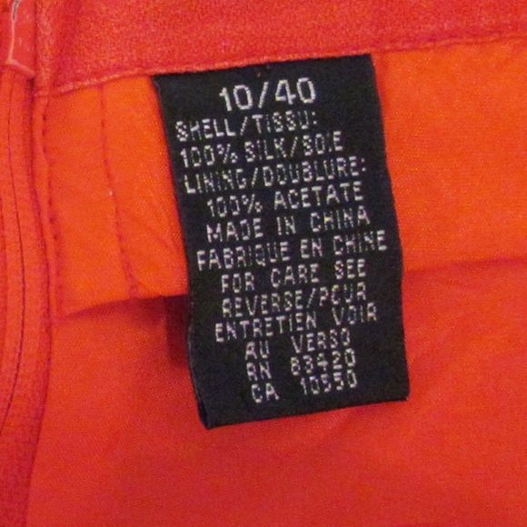 August Silk Red 100% silk skirt - Picture 9 of 12